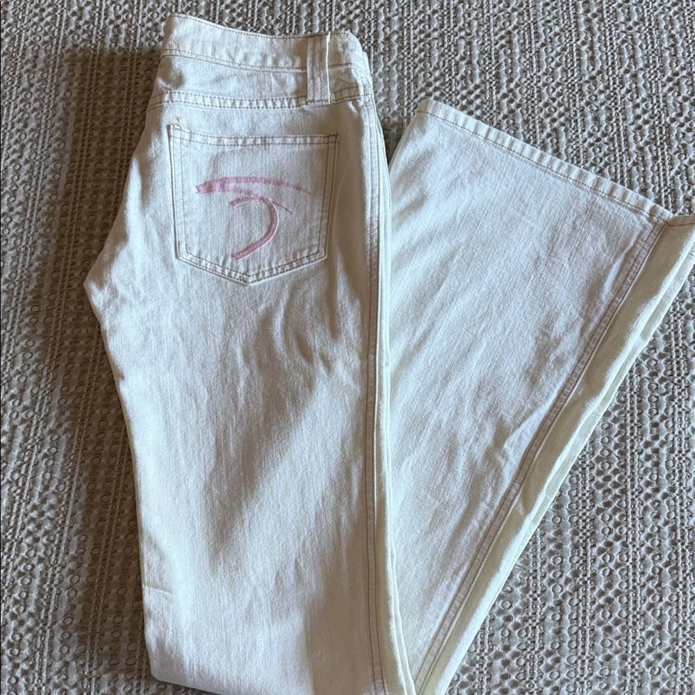 Frankie B. Y2K Low cut Women's Cream Jeans